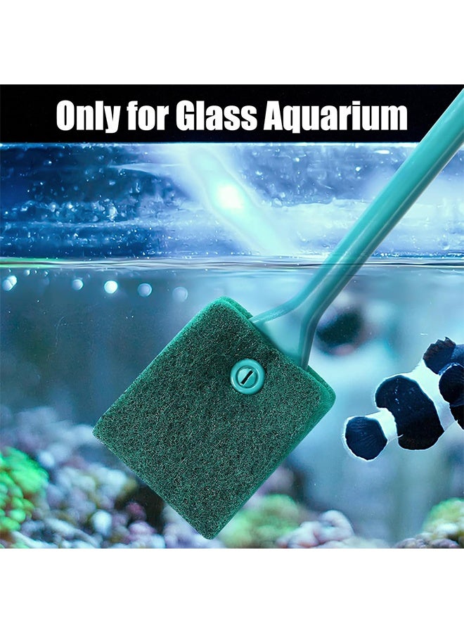 2PCS Fish Tank Cleaning Tools, Aquarium Double-Sided Sponge Brush, Algae Scraper Cleaner with Long HandleAquarium Fish Tank Cleaning Brush  Long Handle Double-Sided Sponge Brush Algae Scraper for Acrylic Glass Aquariums Glass Cleaner Algae Remover Cleaning Brush - Image 4