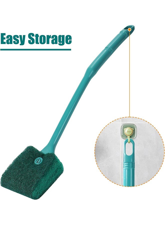 2PCS Fish Tank Cleaning Tools, Aquarium Double-Sided Sponge Brush, Algae Scraper Cleaner with Long HandleAquarium Fish Tank Cleaning Brush  Long Handle Double-Sided Sponge Brush Algae Scraper for Acrylic Glass Aquariums Glass Cleaner Algae Remover Cleaning Brush - Image 3