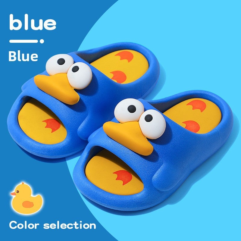 Kids Cartoon Slide Sandals Breathable Comfortable Blue 