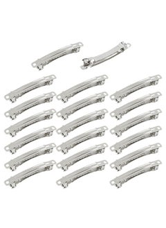 Cinaci Cinaci 20 Pack 2.4 Inch / 3 Inch/ 4 Inch Blank Silver Metal DIY Craft French Barrettes Snap Hair Clips Pins for Women Girls Hair Accessories (2.4 Inch)  - Image 1