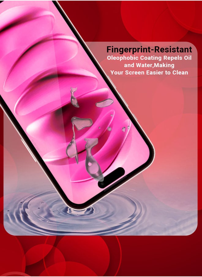 Generic (for iPhone 16) Screen Protector, 9H Hardness Shatterproof HD Tempered Glass,Full Coverage Screen Protector, Easy Installation  - Image 3