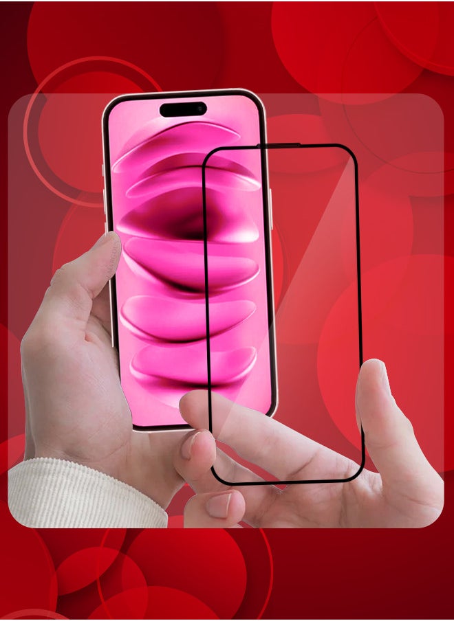 Generic (for iPhone 16) Screen Protector, 9H Hardness Shatterproof HD Tempered Glass,Full Coverage Screen Protector, Easy Installation  - Image 2
