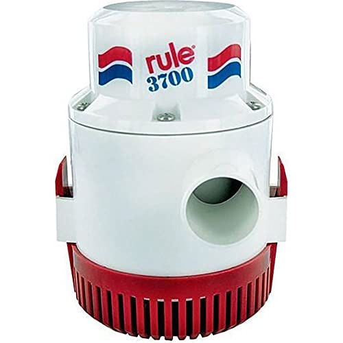 Rule 14A 3700 GPH Heavy Duty Bilge Pump, Non-Automatic, 12 Volt , White/Red - Image 4