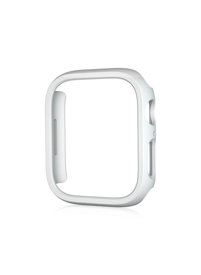 Generic - For Apple 10 Generation Watch Case Apple Watch Series PC Frosted Hollow Watch Case Half Case-Color:White-Appearance Size:40MM - Image 1