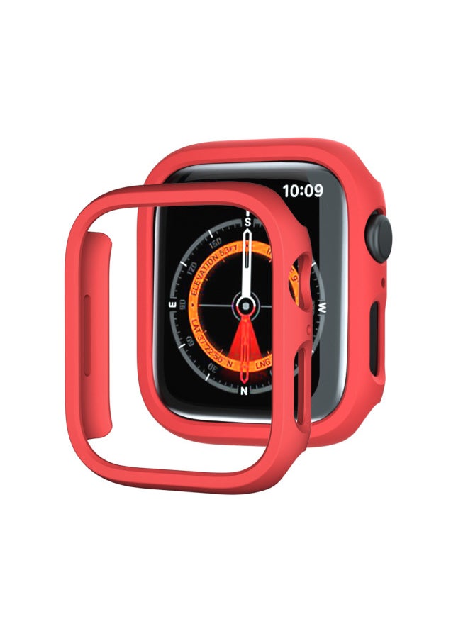Generic - For Apple 10 Generation Watch Case Apple Watch Series PC Frosted Hollow Watch Case Half Case-Color:White-Appearance Size:40MM - Image 1
