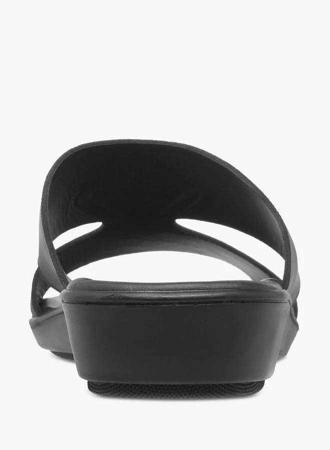 LBL by Shoexpress BLACK Cutout Detail Slip-On Arabic Sandals for Men | Best Price UAE