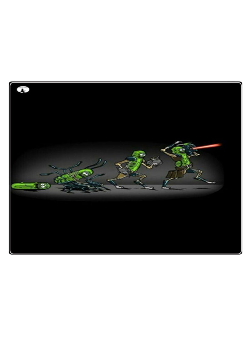 RKN Printed Anti-Slip Gaming Mouse Pad Green/Black/Grey