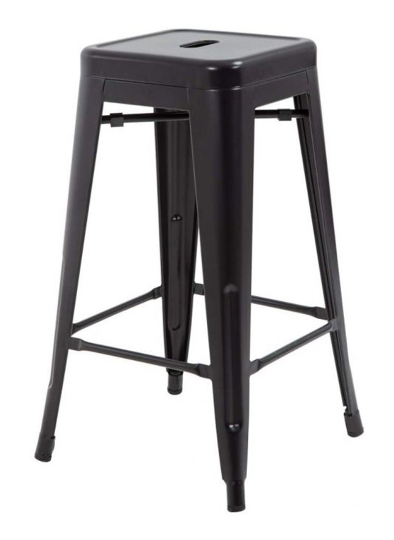 Mahmayi Mahmayi HYX504 Metal Stackable Bar-Home Kitchen Stool - Black  - Image 1