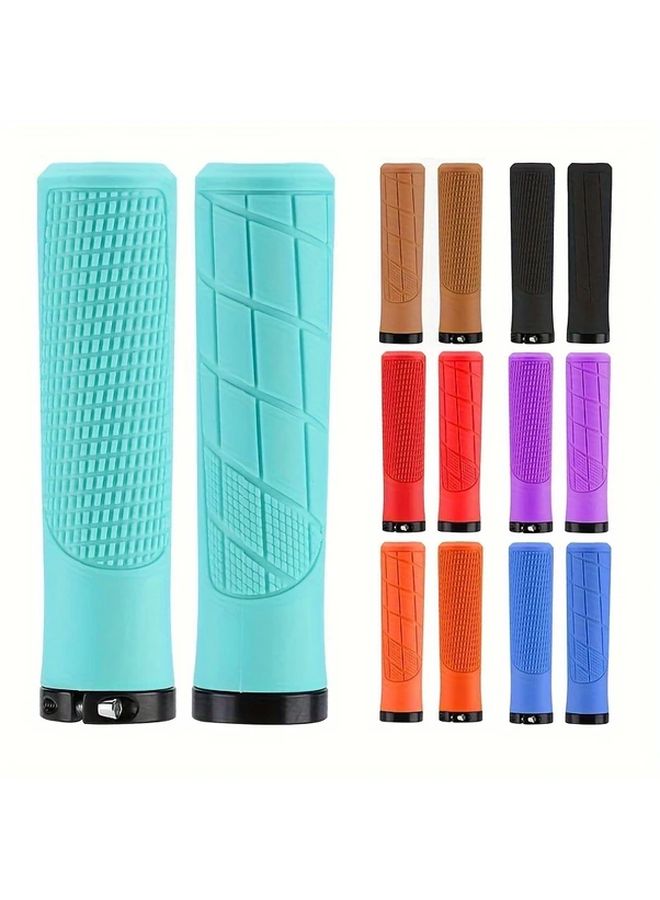 Brown Mountain Bike Lock On Grips 22 2mm Soft Rubber Non Slip Waterproof Durable - Image 2