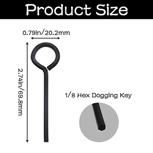 Seamaka 15PCS 1/8” Standard Hex Dogging Key with Full Loop（Black）,Metal Wrench Door Key for Push Bar Panic Exit Devices - Image 2