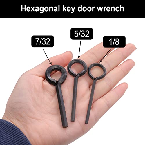 Seamaka 15PCS 1/8” Standard Hex Dogging Key with Full Loop（Black）,Metal Wrench Door Key for Push Bar Panic Exit Devices - Image 5
