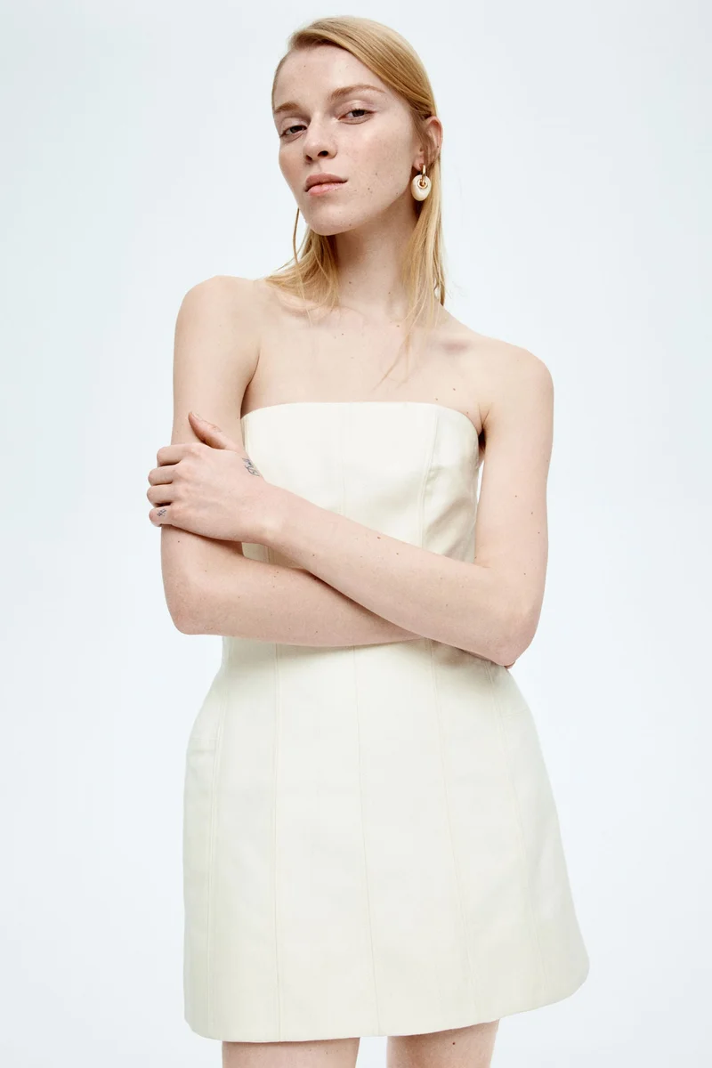 اتش اند ام فستان ميني بتصميم مُحدد عند الخصر