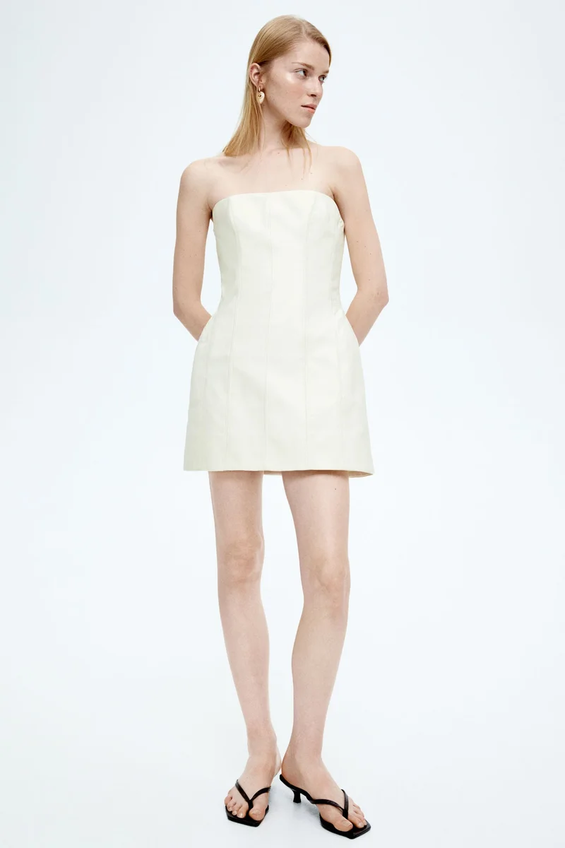 اتش اند ام فستان ميني بتصميم مُحدد عند الخصر