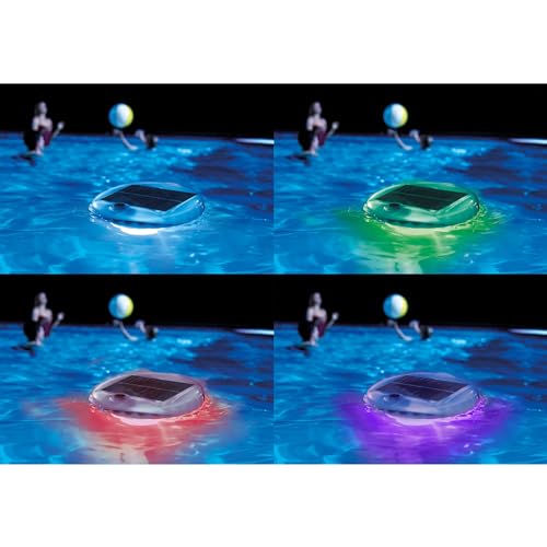 Intex 28690E Solar Powered LED Floating Light with Auto On and Auto Off, Color Changing and Static White Mode Swimming Pool Party Lights - Image 3