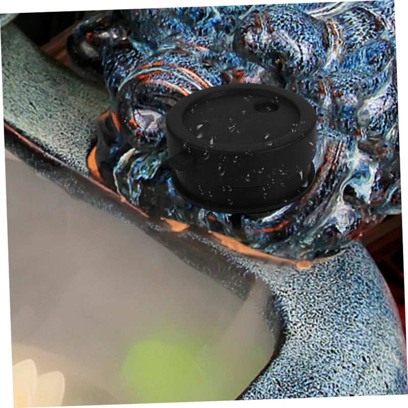 Gray Miniature Watermill Stone Decorative Fountain Accessory For Indoor Outdoor Gardens - Image 5