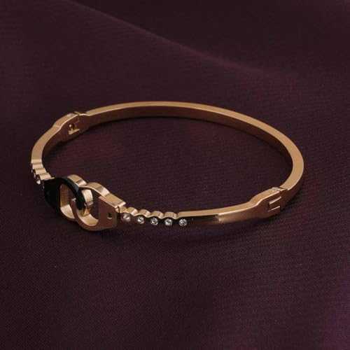 PALMONAS Interlocking Studded Bracelet for Women - Gift for Girls & Women | Waterproof & Anti-Tarnish Bracelet - Image 5