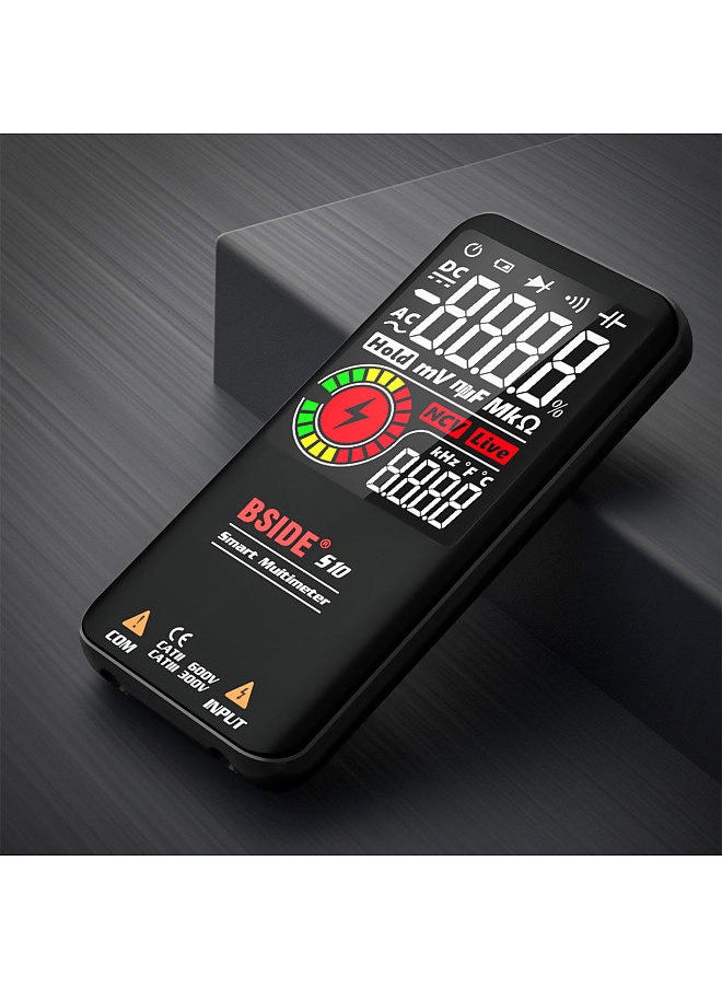 BSIDE - Intelligent 9999 Counts Multimeter Digital LCD Display AC/DC Voltmeter Ohmmeter Test Resistance Capacitance Frequency Diode Continuity NCV Live Line with Flash Light Data Hold - Image 1