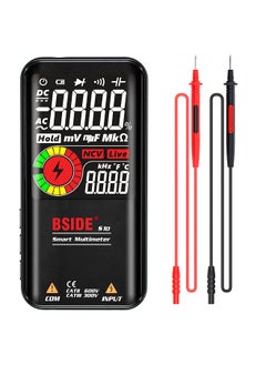 Intelligent 9999 Counts Multimeter Digital LCD Display AC/DC Voltmeter Ohmmeter Test Resistance Capacitance Frequency Diode Continuity NCV Live Line with Flash Light Data Hold