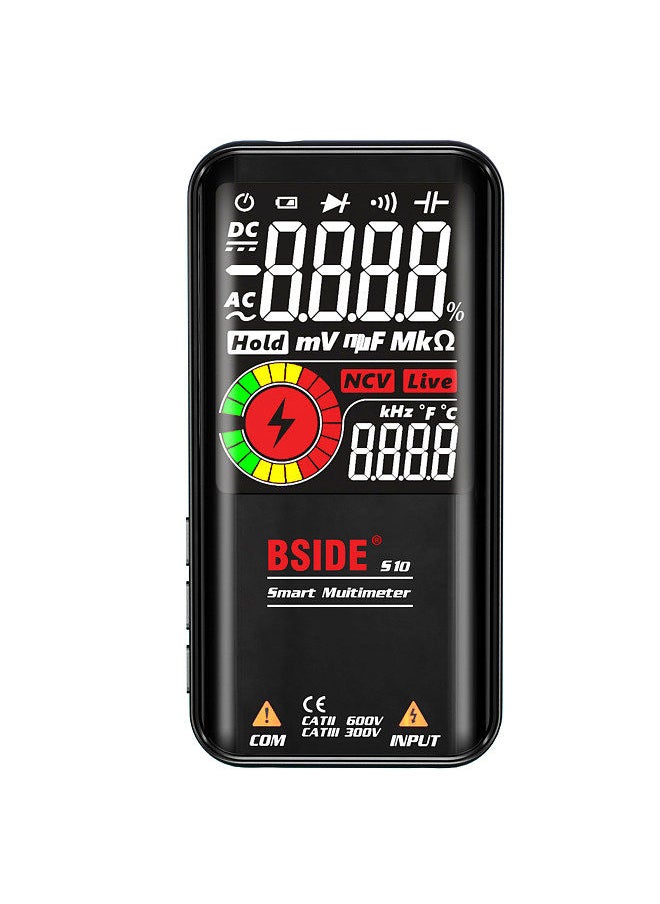 BSIDE - Intelligent 9999 Counts Multimeter Digital LCD Display AC/DC Voltmeter Ohmmeter Test Resistance Capacitance Frequency Diode Continuity NCV Live Line with Flash Light Data Hold - Image 1