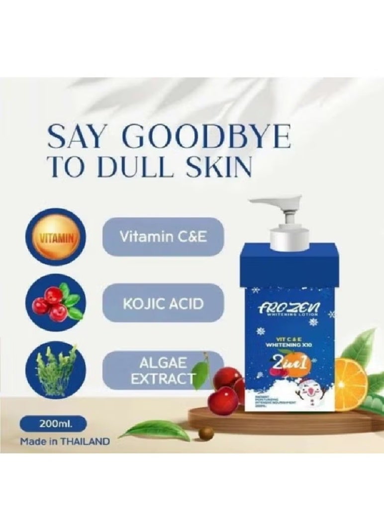 Frozen Whitening Body Lotion 2in1 with Vitamin C & E - 200ml - Image 5