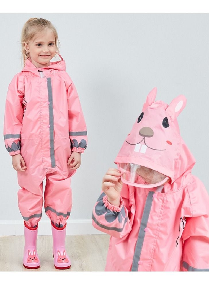 Loquat Children's One-Piece Raincoat Light Hat - Image 3