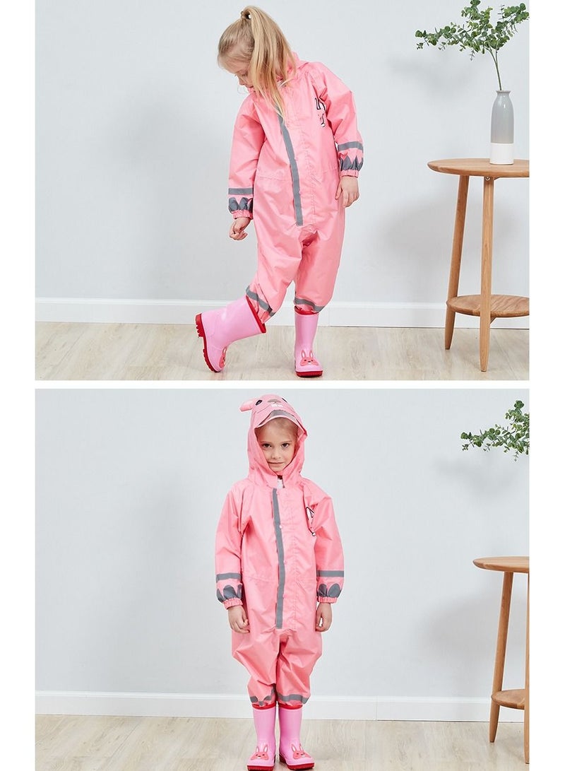 Loquat Children's One-Piece Raincoat Light Hat - Image 2