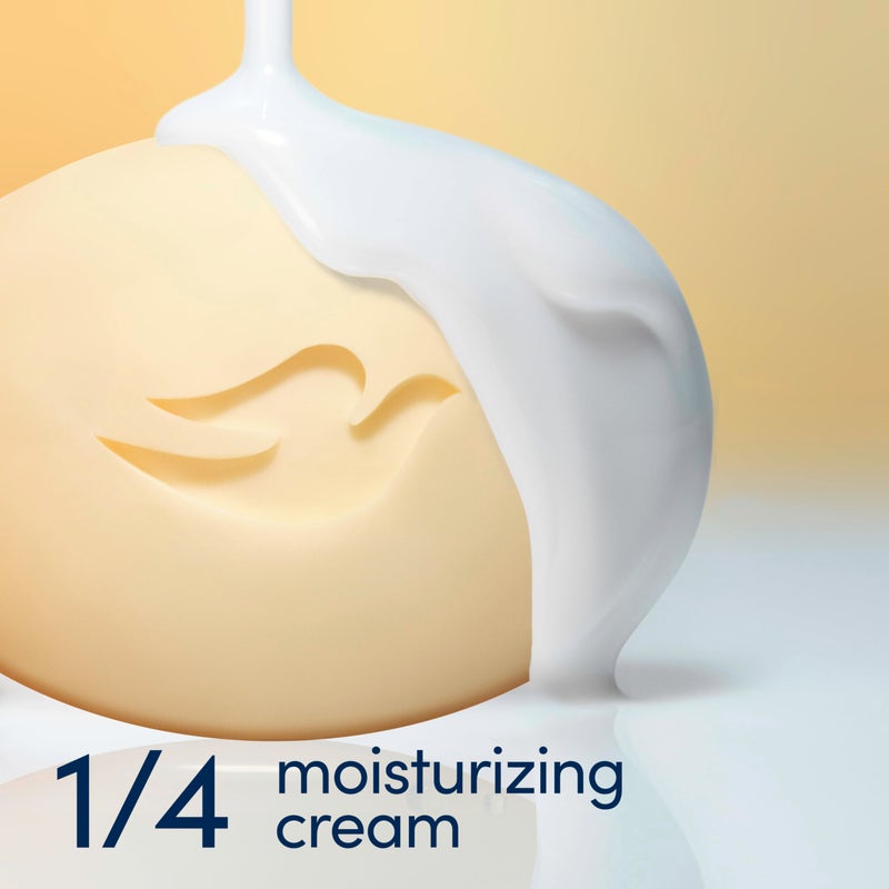 Dove Beauty Bar Soap Shea Butter 4 Count for Nourished, Radiant Skin, Enriches Skin 3.75 oz - Image 4