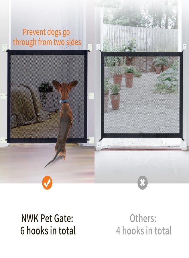 NWK Magic Dog Gate for Stairs Pet Gate for The House Providing a Safe Enclosure for Pets to Play and Rest, 6 Hooks Design (30'' X 43'') - Image 3