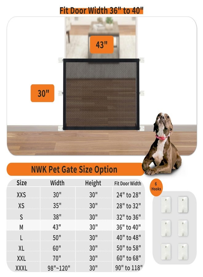 NWK Magic Dog Gate for Stairs Pet Gate for The House Providing a Safe Enclosure for Pets to Play and Rest, 6 Hooks Design (30'' X 43'') - Image 2