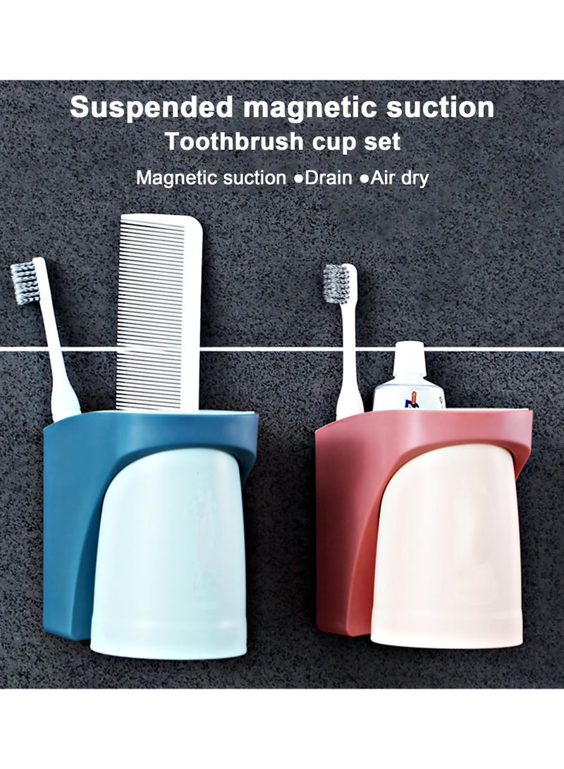 SOLARAE Toothbrush Holder Set – Custom Magnetic Cup Holder for Bathroom Organization and Storage - Wall Mounted Toothbrush and Toothpaste Holder - Image 5