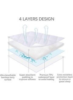 Biloban Biloban Bassinet Mattress Cover Compatible with Halo Bassinest Swivel Sleeper Bassinet Mattress Pad, 2 Pack, Microfiber, Waterproof and Soft, Grey  - Image 3