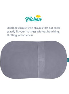 Biloban Biloban Bassinet Mattress Cover Compatible with Halo Bassinest Swivel Sleeper Bassinet Mattress Pad, 2 Pack, Microfiber, Waterproof and Soft, Grey  - Image 4