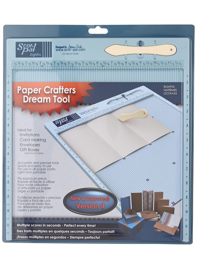Scor-Pal ScorPal SP108 Eighths Measuring and Scoring Board 12 by 12 18 Space Grooves - Image 1