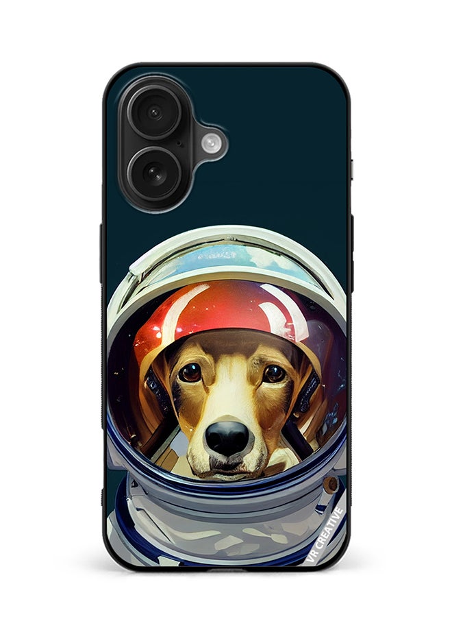 VR CREATIVE Protective Case Cover For Apple iPhone 16 Plus An Astronaut Dog In A Spacesuit Is Ready For Space Flight Design Multicolour