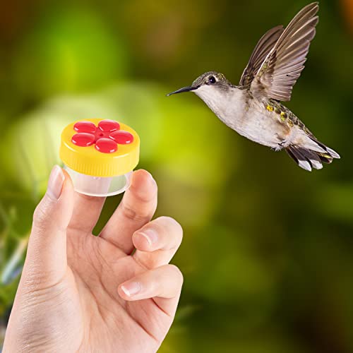 ZHBDMGK Hand Hummingbird Feeder, 4Pcs Mini Flower Hand Held Hummingbird Feeder with 4Pcs Cleaning Brush, Window Humming Wild Bird Feeders for Outdoor Supplies - Image 4