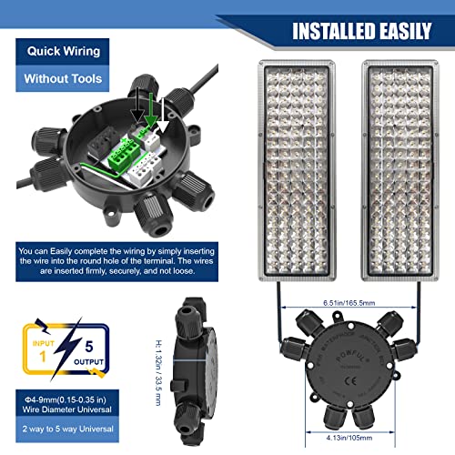 Kekeou Junction Box Cable Connector Waterproof Cable Connector Junction Box Waterproof Electrical Connector Box 2-6 Way 22-10 AWG 32A for Ø4-9mm Cable (Easy to Install) - Image 2
