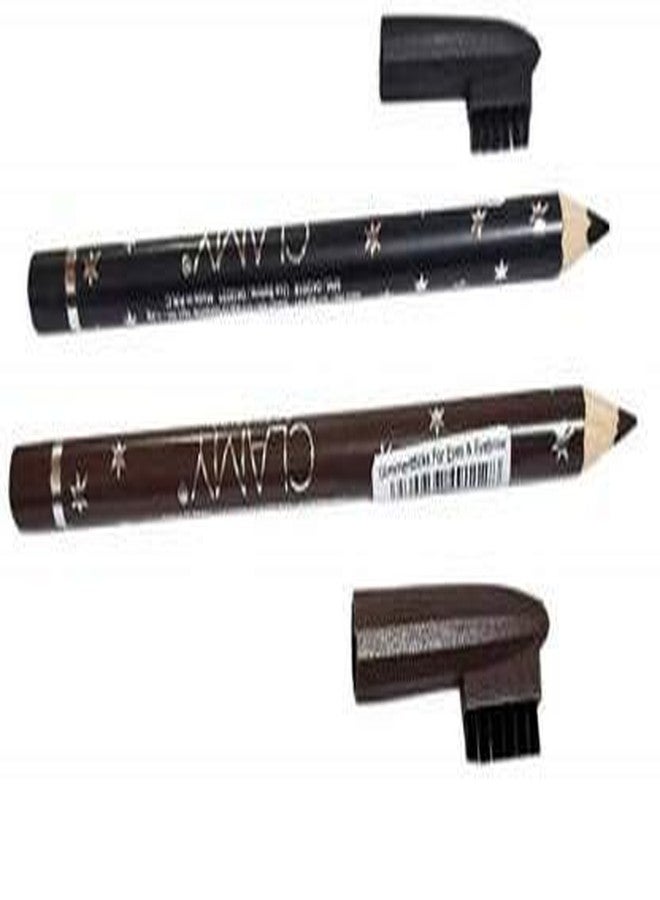 CLAMY Waterproof Eyebrow Pencil Precise Look Lasts Upto 22hr 3 g - (Pack of 2) - Image 3