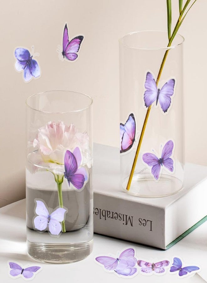 Imeepa 40 Pieces Butterfly Stickers, Transparent Colorful Butterfly Stickers, PET Vintage Butterfly Decorative Stickers for Scrapbook, Craft, DIY, Art, Bullet Journals, Junk Journal - Image 5