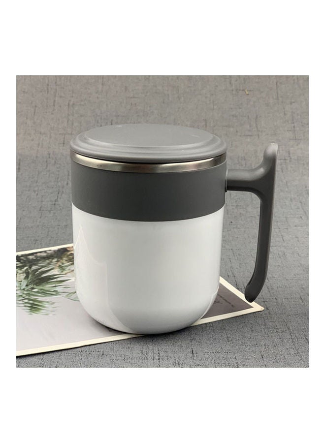 NIBEMINENT Self Stirring Mug With Lid Automatic Magnetic Coffee Cup Grey - Image 3