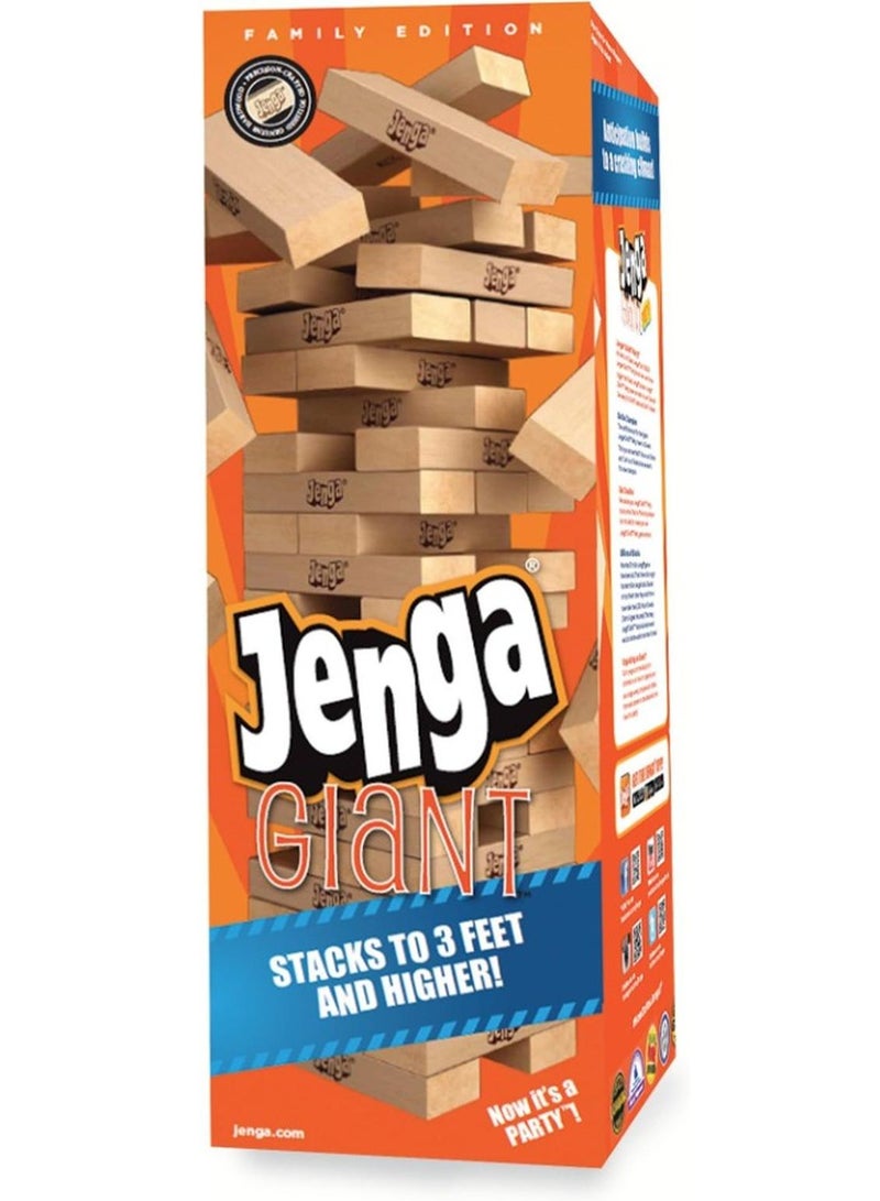 Hasbro Games Classic Jenga Game, Wooden Blocks Playset, Genuine Hardwood Blocks, Jenga Stacking Tower Party Game For Family And Kids Ages 6+, Birthday Gift For Kids - Image 1