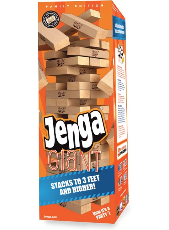Hasbro Games Classic Jenga Game, Wooden Blocks Playset, Genuine Hardwood Blocks, Jenga Stacking Tower Party Game For Family And Kids Ages 6+, Birthday Gift For Kids - Image 1
