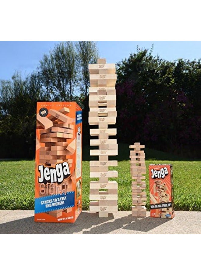 Hasbro Games Classic Jenga Game, Wooden Blocks Playset, Genuine Hardwood Blocks, Jenga Stacking Tower Party Game For Family And Kids Ages 6+, Birthday Gift For Kids - Image 3
