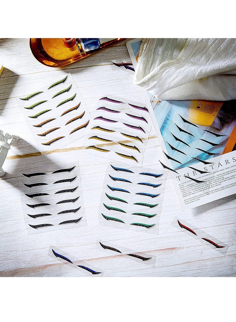 Excefore 36 Pairs Reusable Eyeliner Stickers Invisible Self-Adhesive Eye Line Strip Stickers Instant Glitter Eyeshadow Eyeliner Stickers Double Eyelid Tape for Women Girls Makeup - Image 4