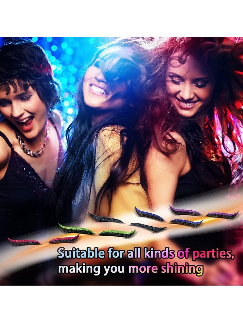 Excefore 36 Pairs Reusable Eyeliner Stickers Invisible Self-Adhesive Eye Line Strip Stickers Instant Glitter Eyeshadow Eyeliner Stickers Double Eyelid Tape for Women Girls Makeup - Image 5