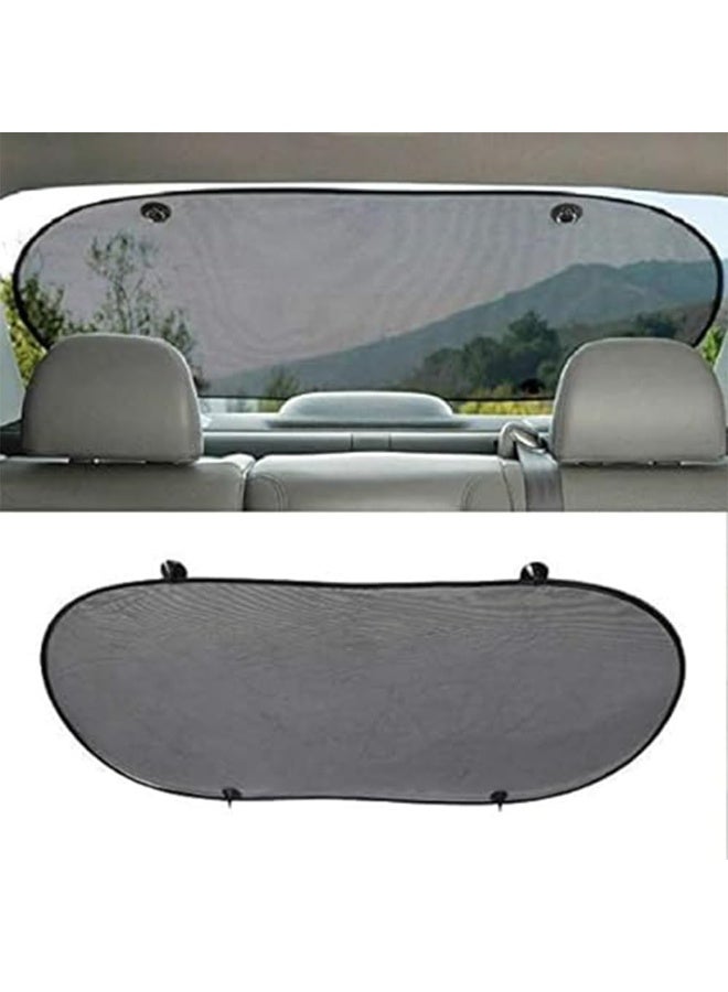 Car Rear Window Sunshade, 20"×40" Rear Window Sun Shade Blocker with Suction Cups, Mesh Sunlight Shield Provide Glare Shield and UV Rays Protection for Baby, Universal Car Accessories for Most Models - Image 3
