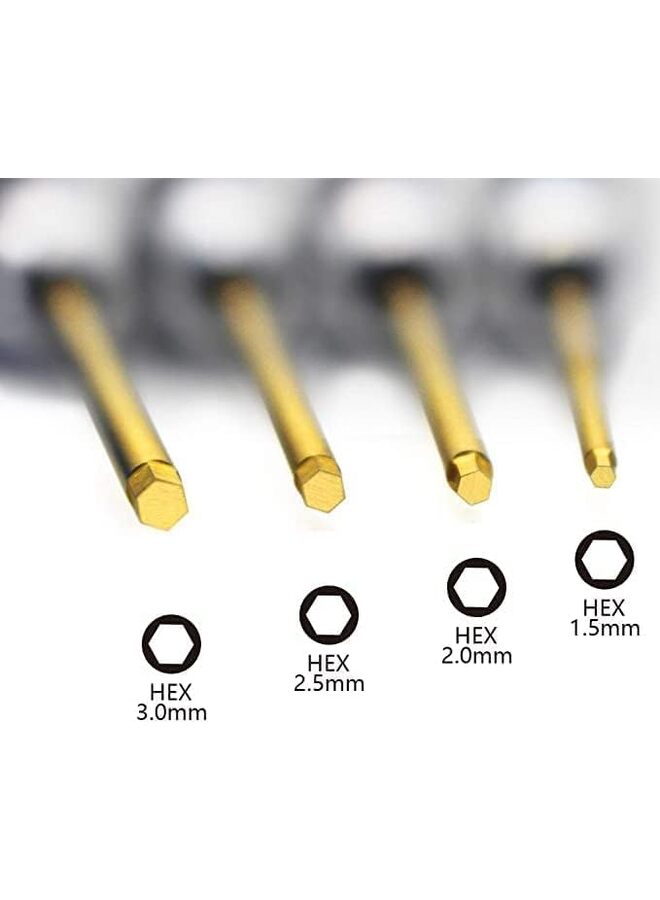 4PCS Hex Screw Driver Set 1.5mm 2.0mm 2.5mm 3.0mm Allen Wrench Keys Screwdriver Kit RC Repair Tools Kit for Traxxas RC Car Drone Multi-Axis Helicopter Arrma Axial Losi Redcat Racing - Image 2
