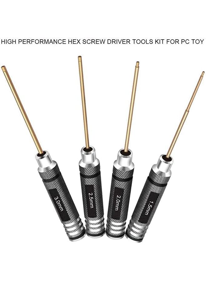4PCS Hex Screw Driver Set 1.5mm 2.0mm 2.5mm 3.0mm Allen Wrench Keys Screwdriver Kit RC Repair Tools Kit for Traxxas RC Car Drone Multi-Axis Helicopter Arrma Axial Losi Redcat Racing - Image 3