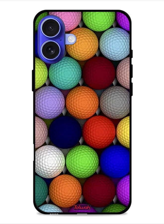 Tolwak Apple iPhone 16 Protective Case Cover Balls Abstract Art - Image 1
