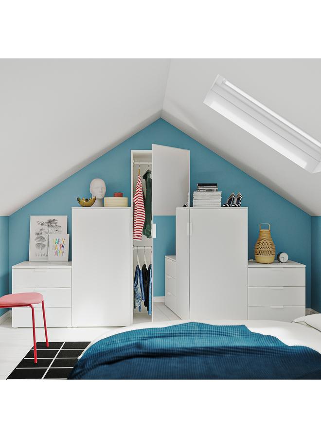 زبون حامل ملابس قابل للتعديل، أبيض، 60-100 سم - Image 3