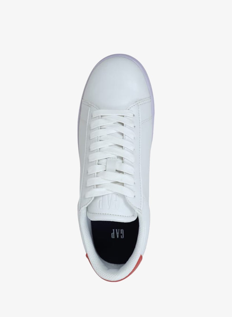 GAP Women's Panelled Sneakers with Lace-Up Closure - MEMPHIS - Image 4